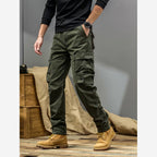 Herren Cargohose Straight Fit Baumwollstretch Cargotaschen