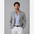 Herren Sakko Strickblazer Tailored Fit Casual