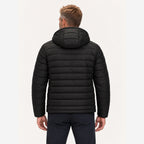 Herren Pufferjacke Regular Fit Kapuze Steppoptik Reißverschluss