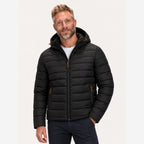 Herren Pufferjacke Regular Fit Kapuze Steppoptik Reißverschluss