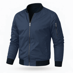 Herren Bomberjacke Leicht Regular Fit Rippkragen Seitentaschen