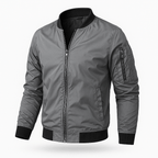 Herren Bomberjacke Leicht Regular Fit Rippkragen Seitentaschen