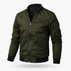 Herren Bomberjacke Leicht Regular Fit Rippkragen Seitentaschen