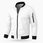 Herren Bomberjacke Leicht Regular Fit Rippkragen Seitentaschen