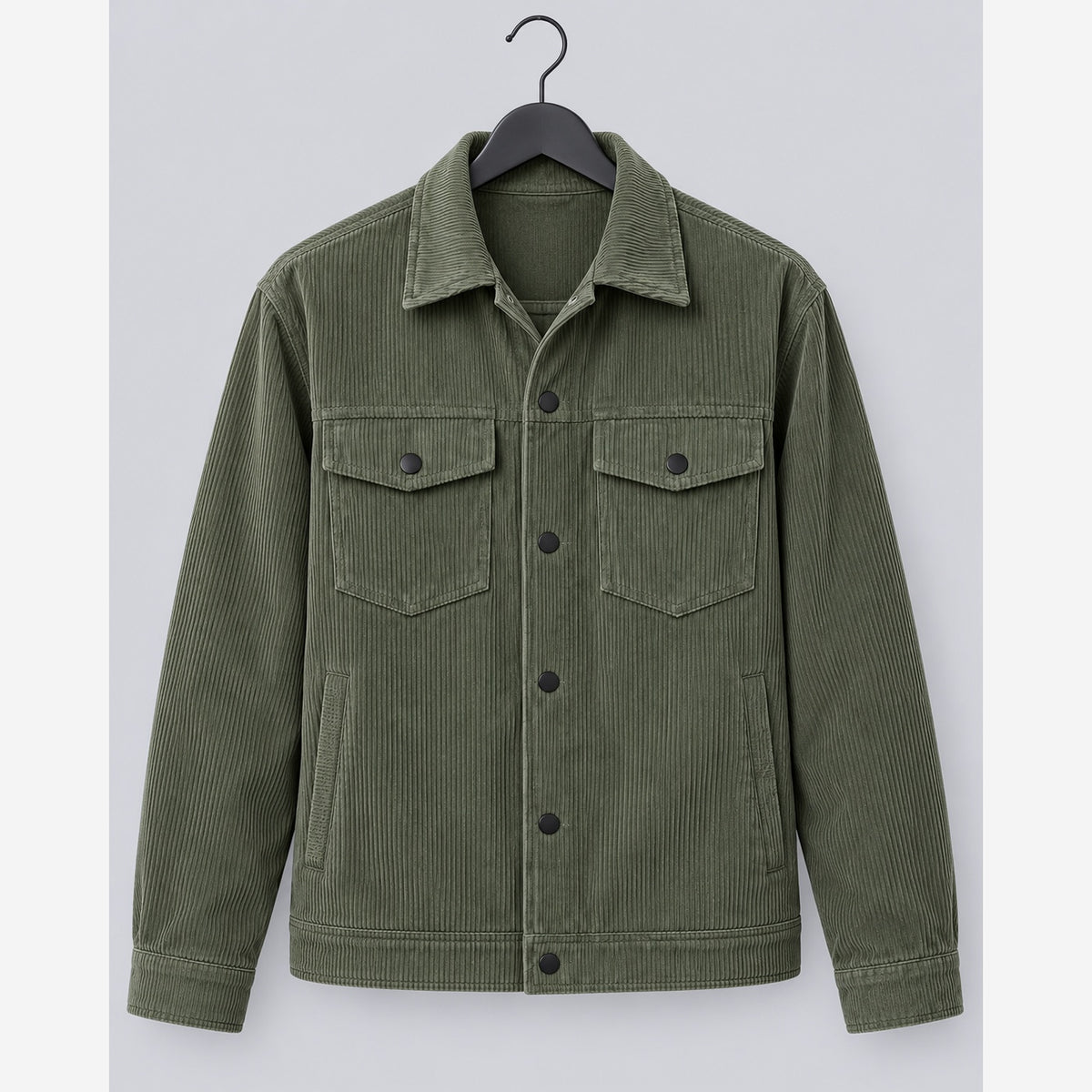 Herren Cord Overshirt Regular Fit Workwear Brusttaschen