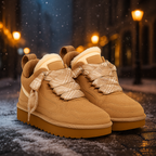 Damen Winterstiefel Wildleder Warm Gefüttert Rutschfeste Sohle