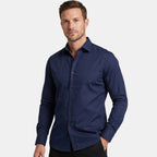 Herren Hemd Slim Fit Langarm Kentkragen Business