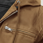 Herren Jacke Fleecefutter Kapuze Reißverschluss Relaxed Fit