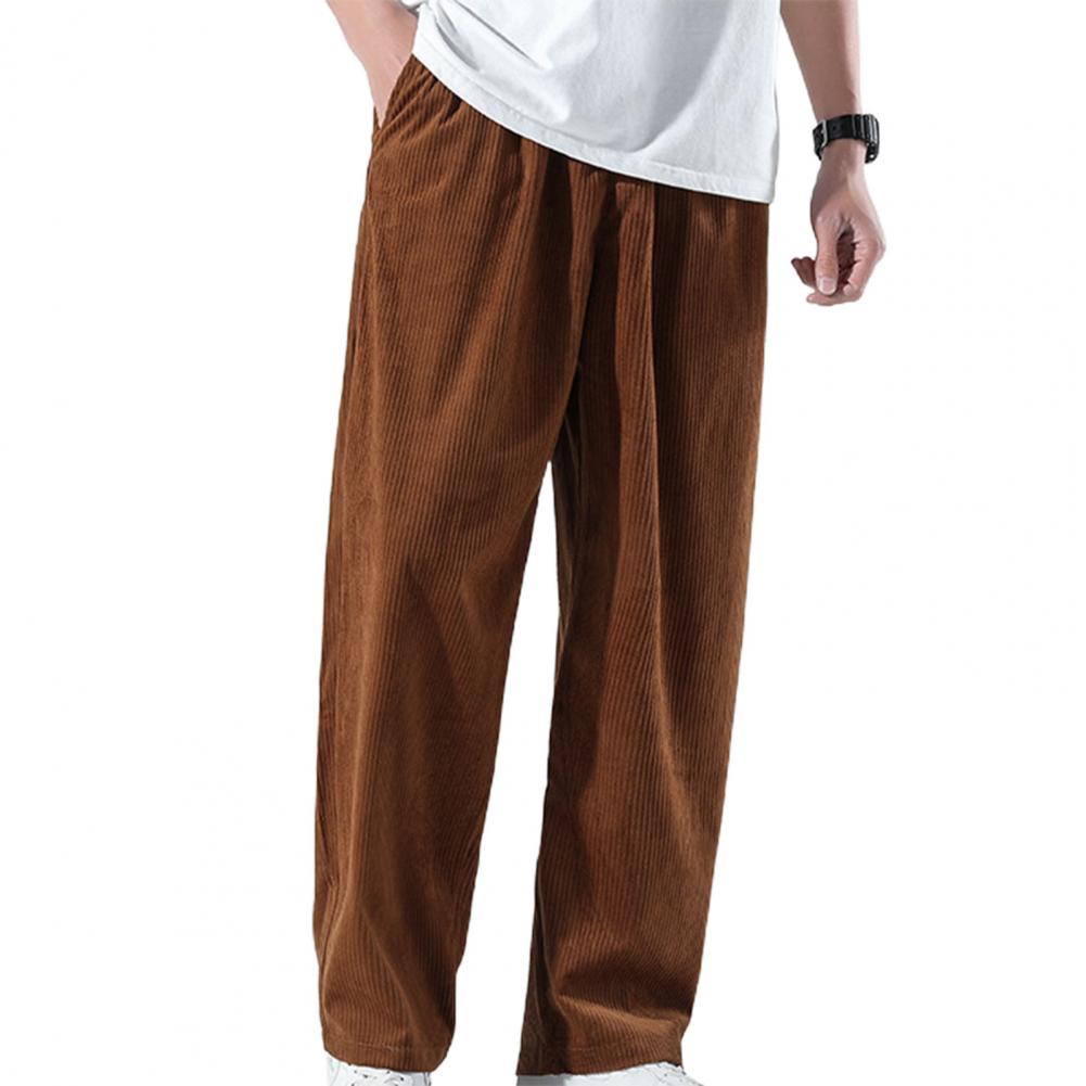 Braune Herren Samthose – Oversized Winterhose