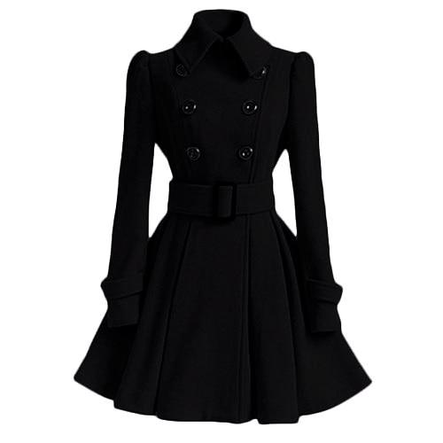 The Enchanted Coat – Schwarzer Wintermantel für Damen