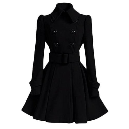 The Enchanted Coat – Schwarzer Wintermantel für Damen