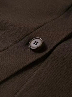 Brauner Strickcardigan mit V-Ausschnitt und Regular Fit